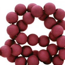 Acryl Perlen rund 6mm matt Carmine red